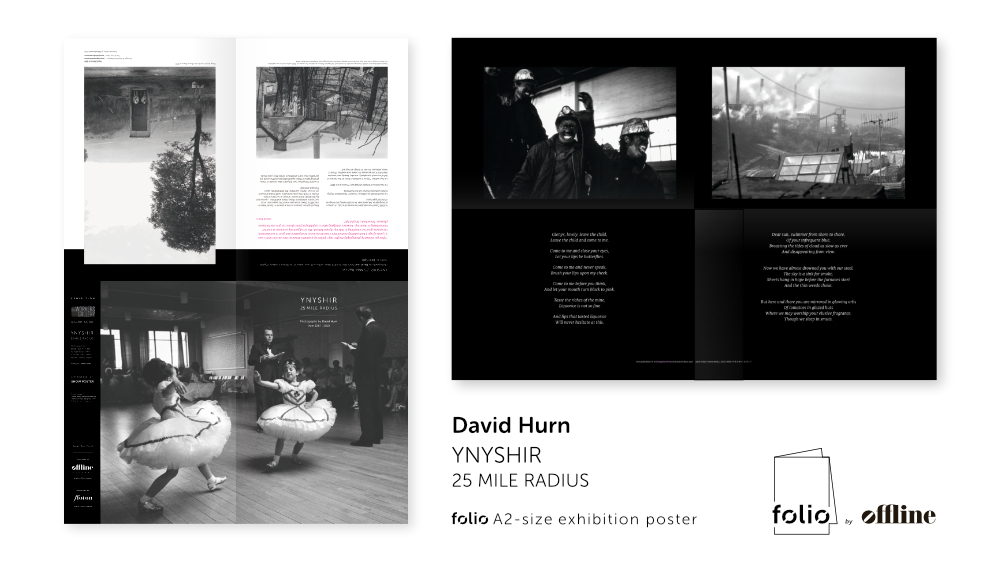 'YNYSHIR: 25 Mile Radius' by photographer David Hurn. Folio exhibition poster by Offline Journal